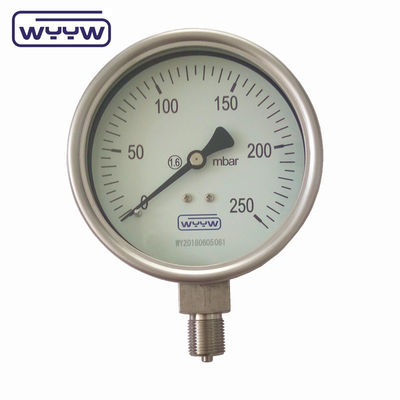 100mm 4 &quot; All Pressure Gauge in acciaio inossidabile, Bellow Type Pressure Gauge