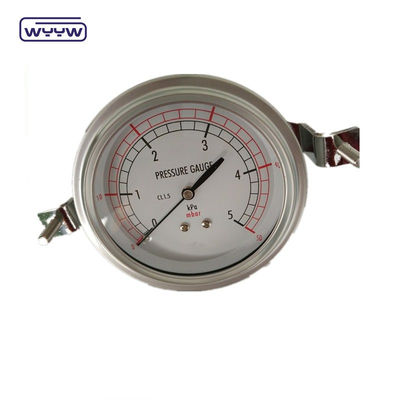 80 mm Kpa Mbar Bellows Pressurometro Manometro a bassa pressione Collegamento radiale