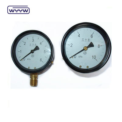 80 mm Kpa Mbar Bellows Pressurometro Manometro a bassa pressione Collegamento radiale