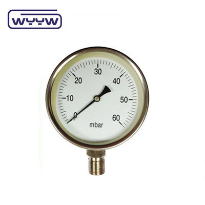 60-100mm CmH2O Manometro per la pressione delle capsule 1,6% di precisione