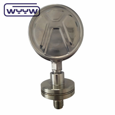 Misuratore di pressione riempito di silicone 100 mm SS316 Sigillo del diaframma Misuratore di pressione Bourdon