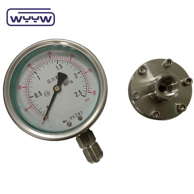 4&quot; 100mm manometro di pressione sigillo del diaframma cassa SS e interni SS