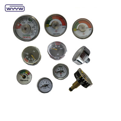 4000PSI 38mm ss cassa di molla a molla di piccole dimensioni con manometro di pressione del cilindro a copertura di gomma