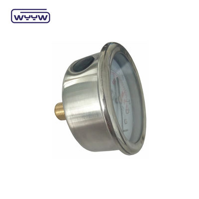 Glicerina assiale 63 mm Misuratore di pressione composto Misuratore di pressione idraulica dell'acqua Tester Back Mount