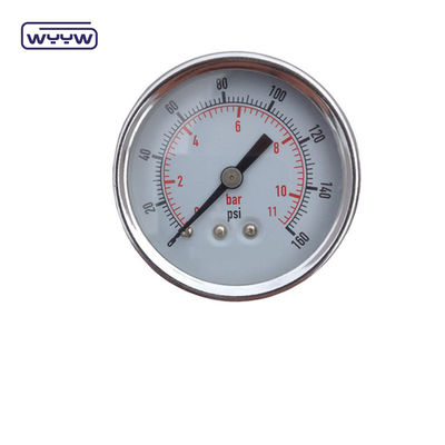 Utilizzo a secco Nessun olio di ritorno Montare manometro di pressione 160 Psi aria 60mm SS manometro di pressione