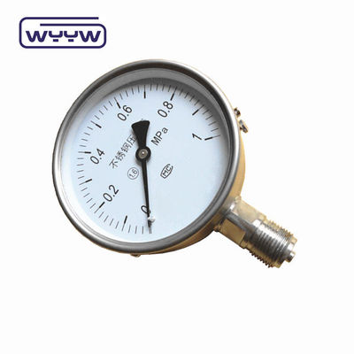 Y-100H non utilizzare olio ossigeno 100mm fondo di alta precisione M20X1.5 G1/2&quot; asciutto tutto manometro in acciaio inossidabile
