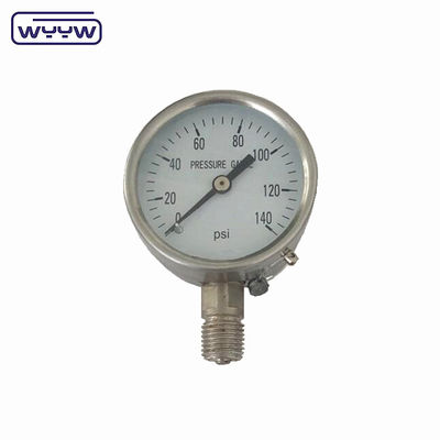 Misuratore di pressione del tubo Bourdon da 60 mm senza olio Misuratore di pressione dell'ossigeno