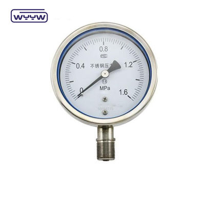4&quot; Non utilizzare olio 100mm Manometro di pressione dell'aria Materiale in acciaio inossidabile