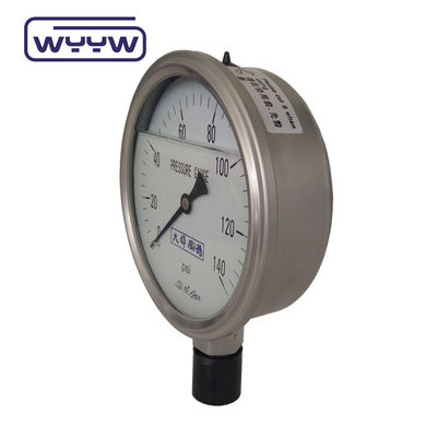 SS304 0-100Bar PSI 63mm 100mm Manometro di pressione della glicerina Glicerina riempita