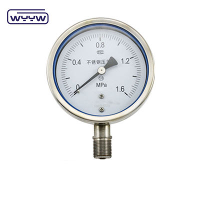 Silicone 4 pollici anello Bezel Pressure Gauge 100mm Dial Bottom Mount