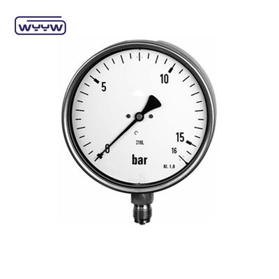 Indicatore di pressione riempito di liquido a montaggio inferiore Standard EN 837-1 YTN-100