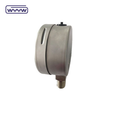 Full SS304 Pressurometro riempito di olio 60 mm con custodia in acciaio inossidabile