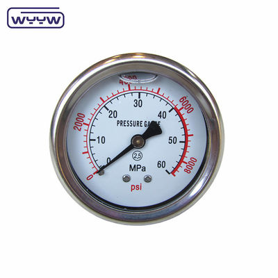 2.5&quot; Manometro di pressione liquido di acciaio inossidabile Manometro di pressione di glicerina