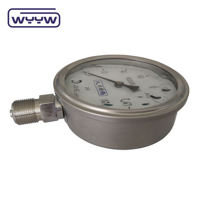 OEM ODM OBM Liquid Filled Pressure Gauge 100 mm Materiale in acciaio inossidabile