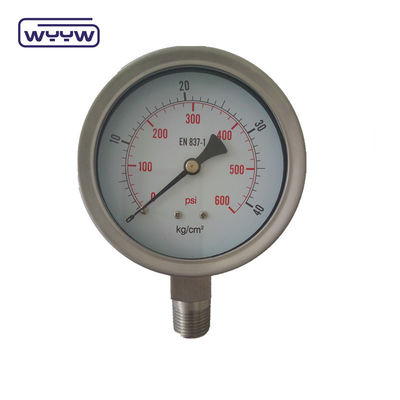 100 mm tutti SS304 vetro di sicurezza baionetta manometro 1 anno di garanzia