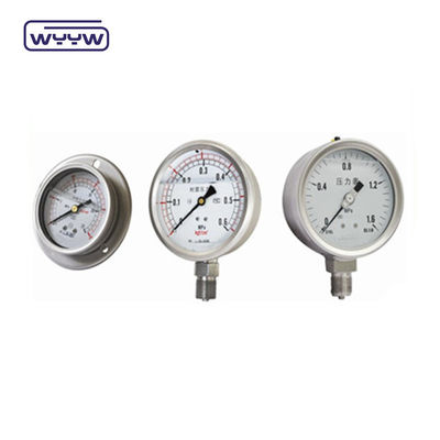 4 pollici di acciaio inossidabile oleo riempito manometro con 2,5%/1,6% di precisione e 1/4''PT/NPT/G/M filo