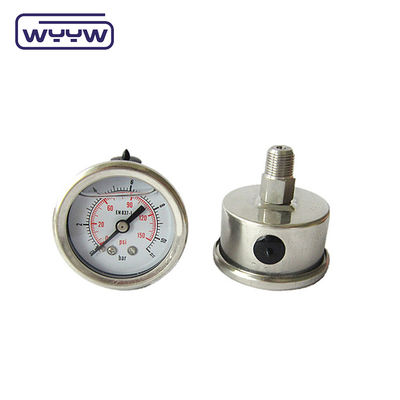 Misuratore di pressione riempito di liquido di silicone / glicerina 0-600 bar Aseismico