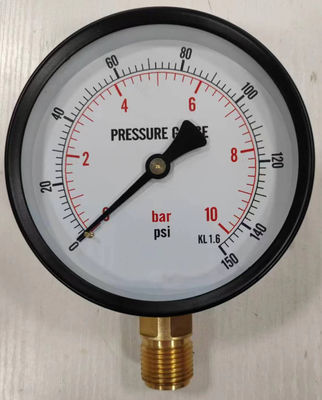 Manometro di pressione di economia tubo Bourdon 16 bar psi Manometro di gas e acqua