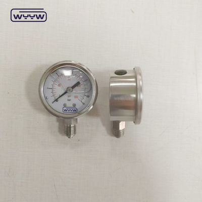 Indicatore di pressione liquido 50 mm inferiore 1/4&quot;Npt OEM Pressometer