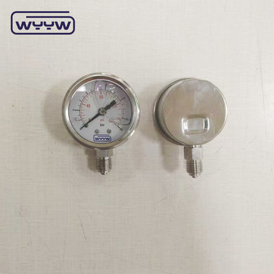 Indicatore di pressione liquido 50 mm inferiore 1/4&quot;Npt OEM Pressometer