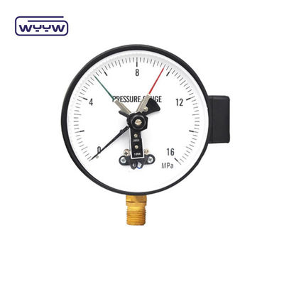 Misuratore di pressione elettrico di contatto 100 mm 380 V Manometro di cassa di acciaio posteriore