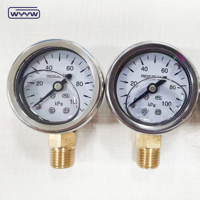 1.5&quot; 40mm Manometro di pressione pieno di glicerina 100kpa Connessione inferiore
