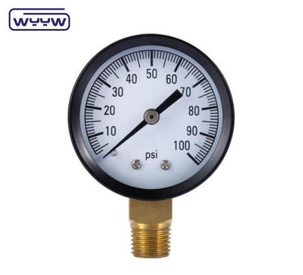Misuratore di pressione basso di montaggio economico con connessione BSP NPT per aria e acqua