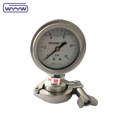 2.5 pollici di manometro del diaframma con connessione inferiore e filo NPT