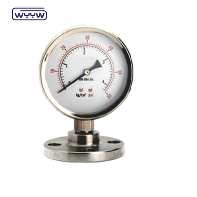 100 mm NPT Thread Standard Diaphragm Pressure Gauge con tipo di montaggio diretto in fondo