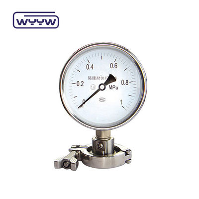 100 mm NPT Thread Standard Diaphragm Pressure Gauge con tipo di montaggio diretto in fondo