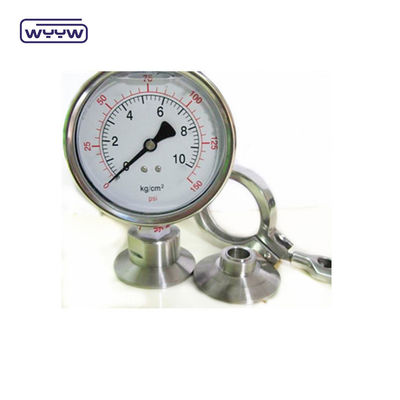 100 mm NPT Thread Standard Diaphragm Pressure Gauge con tipo di montaggio diretto in fondo