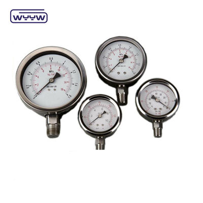 63 mm di diametro ± 2,5% di precisione Classe tutti gli acciai inossidabili manometro di pressione Accetta OEM servizio