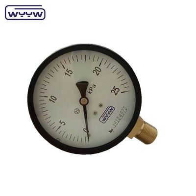 150mm Capsule Pressure Meter Materiale di custodia in acciaio nero resistente per ambienti ad alta pressione