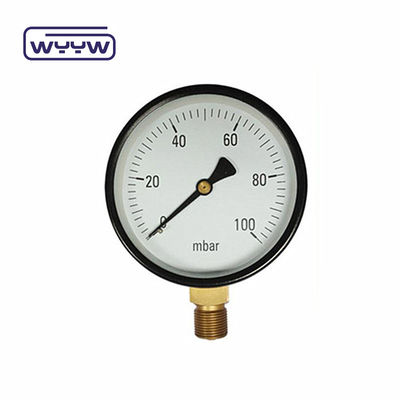 Misuratore di pressione per capsule ad alta precisione MmH2O per 63mm 100mm 150mm 2,5% di precisione di pressione