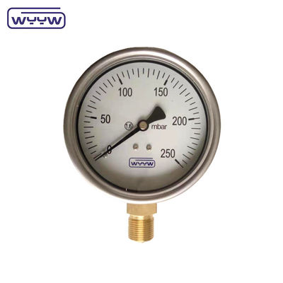 Indicatore di pressione in capsula di alluminio nero in ottone o in acciaio inossidabile 1/4 e 1/2 dimensioni di connessione