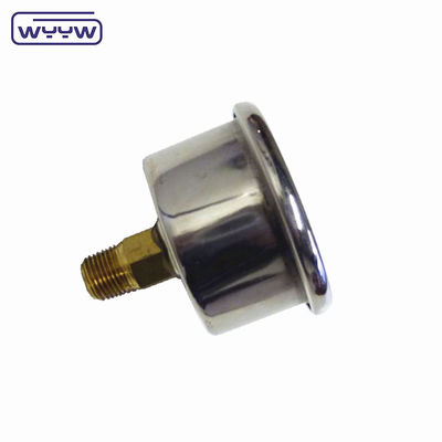 Manometro di misura della pressione con connessione in ottone e tubo di Bourdon in bronzo fosforo