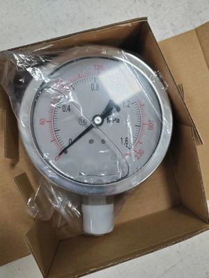 Gauge di vuoto pieno di liquido ad alta precisione tubo Bourton in acciaio inossidabile ± 1,6% di scala completa