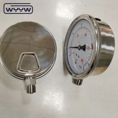Gauge di vuoto pieno di liquido ad alta precisione tubo Bourton in acciaio inossidabile ± 1,6% di scala completa