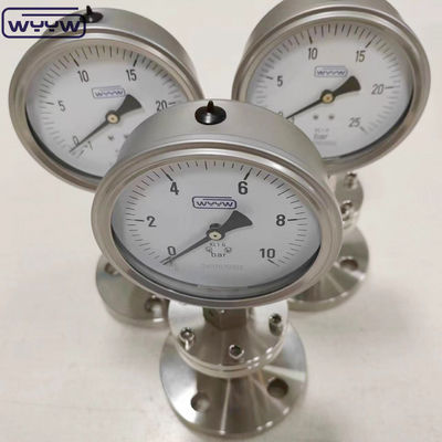 1/4 1/2&quot; NPT BSP Diaframma Gauge Posizione di connessione inferiore ±2,5% 1,6% Precisione