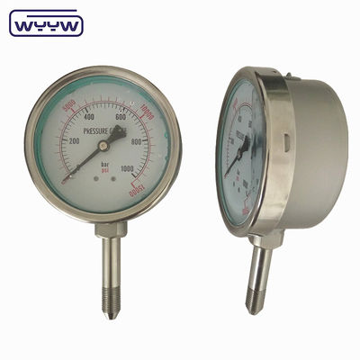 Indicatore di pressione per liquidi industriali 63 mm 100 mm 150 mm Opzioni