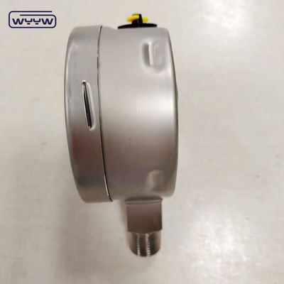 Manometro con attacco a baionetta Ss304, filettatura ss316, glicerina, vetro di sicurezza e puntatore di regolazione