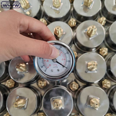 Pressometro per vuoto in acciaio inossidabile con quadrante di 60 mm e montatura posteriore per applicazioni industriali