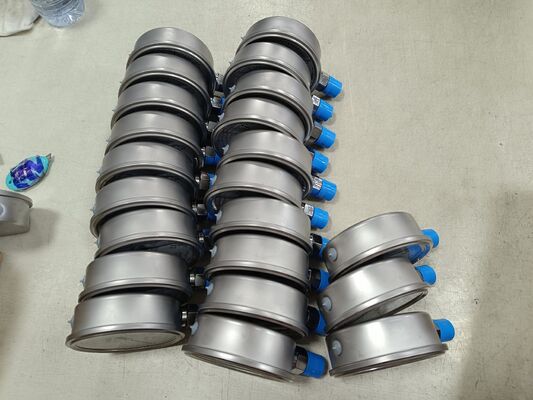 Misuratore di pressione idraulico da 100 mm riempito di liquido da 4 pollici con gamma da 0 a 2,5 MPa/0-25 kgf/cm2 e design resistente agli urti