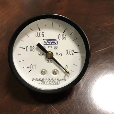 2.5" 60mm manometro di pressione negativa ---- -0.1~0MPa ---- Tipo Bourdon assiale