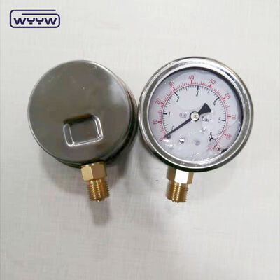 Pressometro della pompa di fango riempita di olio da 63 mm con custodia in acciaio inossidabile e intervallo di pressione personalizzabile
