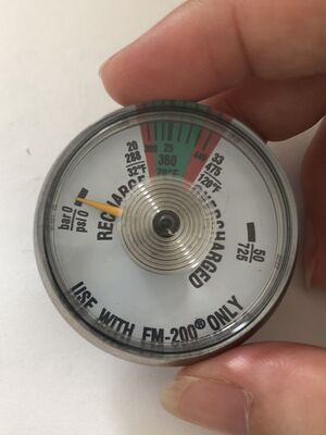 Manometro per bombola antincendio FM-200 Mini